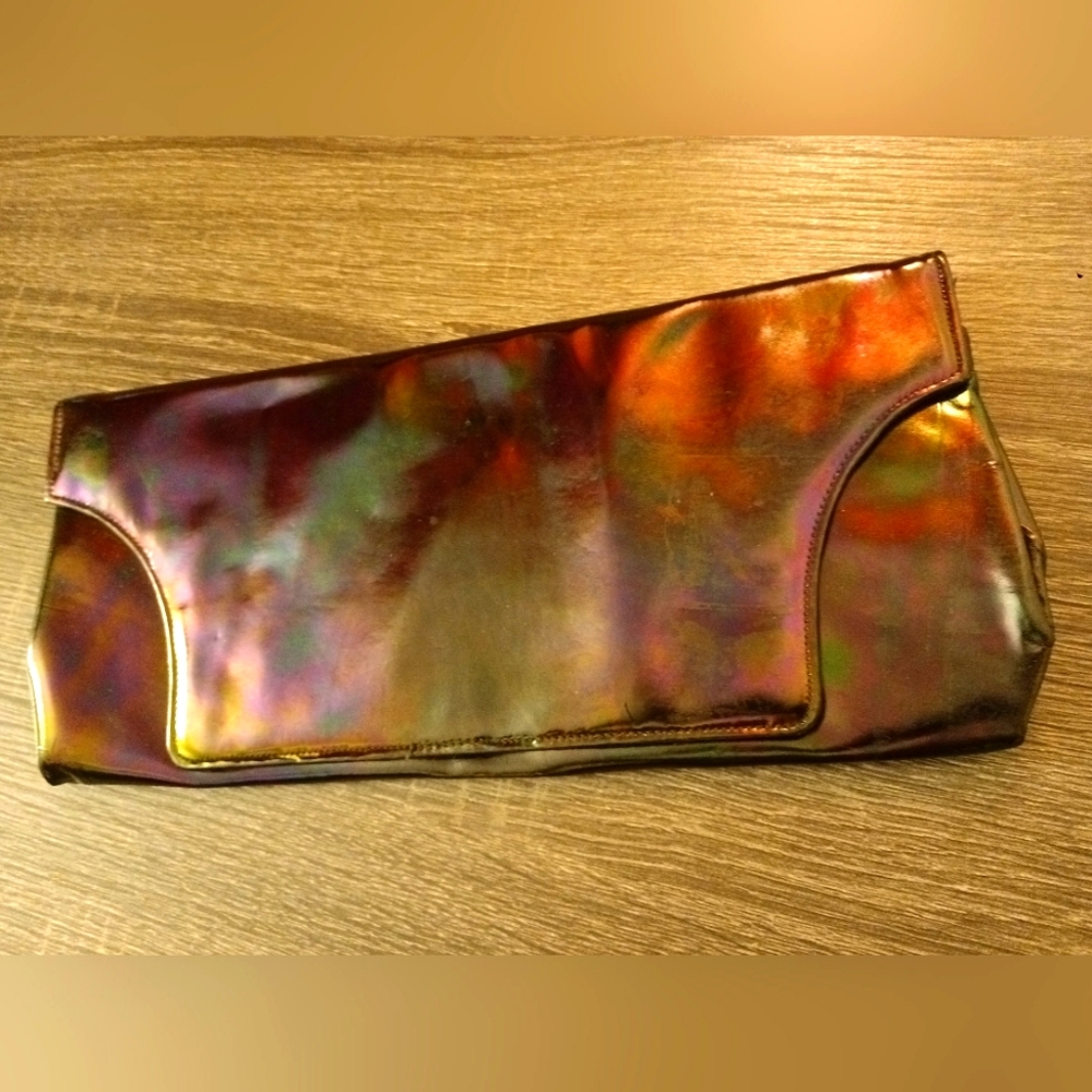 iridescent vintage clutch